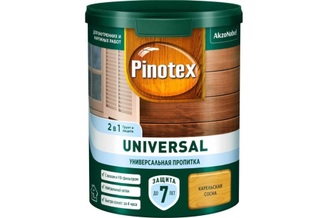Купить Pinotex Universal Пропитка для древесины 2в1 Карельская Сосна 0 9л  Эстония  5620703 фото №1