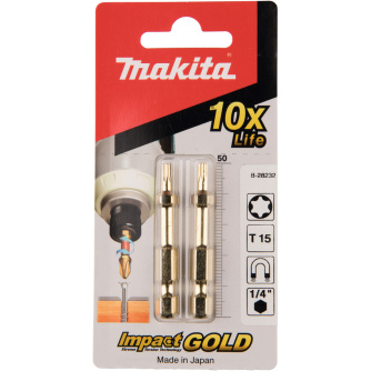 Купить Бита Makita Impact T15-50 мм  2 шт   B-28232 фото №1