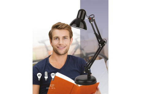 Купить Настольная лампа "Эра" N-214-E27-40W-BK черная Б0035068 фото №5