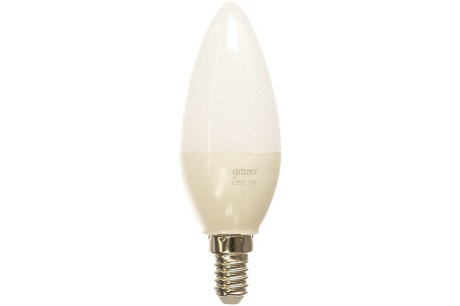 Купить Лампа светодиодная GAUSS диммируемая свеча 220V 7W Е14 4100K 550lm 103101207-S фото №1