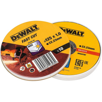 Купить Диск абразивный DEWALT 125*1,0*22.2 металл.(10 шт.)   DT3507 фото №1