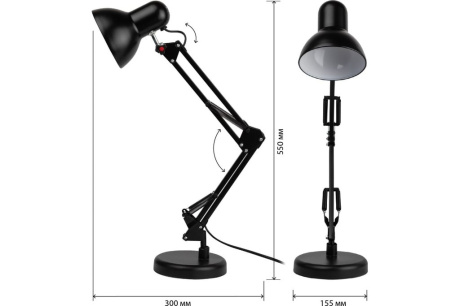 Купить Настольная лампа "Эра" N-214-E27-40W-BK черная Б0035068 фото №10