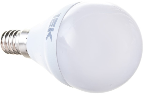 Купить Лампа светодиодная "Шар" 5Вт Е14 4000К нейтральный белый свет LLE-G45-5-230-40-E14  IEK ECO фото №1
