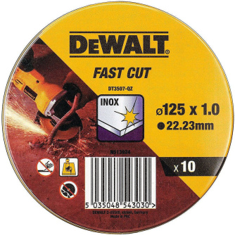 Купить Диск абразивный DEWALT 125*1,0*22.2 металл.(10 шт.)   DT3507 фото №3